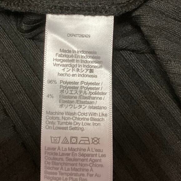 NEW Madewell Ottoman Black Ribbed Knit Square Neck Sweater Top Size XL - Picture 8 of 10